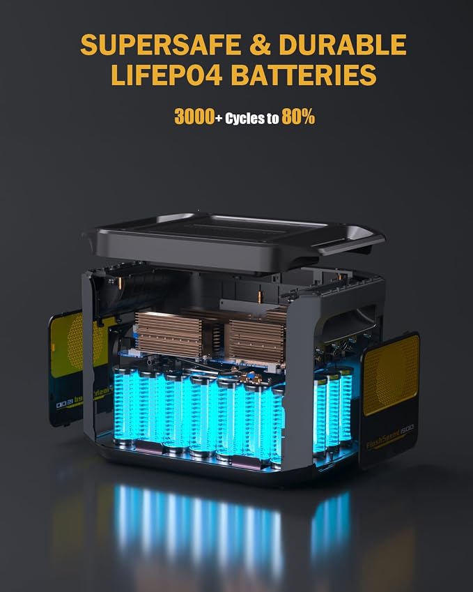 VTOMAN FlashSpeed 1500 Portable Power Station with 200W Pro Solar Panel - 1548Wh/1500W(3000W Peak) Solar Generator with LiFePO4 Battery, 100W USB-C, 60 Min Fast Charging 0-80% for Camping, Emergency