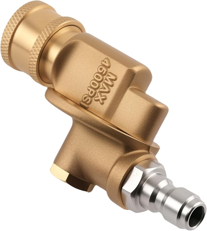 maXpeedingrods Pressure Washer Gutter Cleaner Attachment, 1/4” Quick Connect Pressure Washer Pivoting Coupler, 240 Degree with 7 Angles for Power Washer Nozzle, 4500PSI