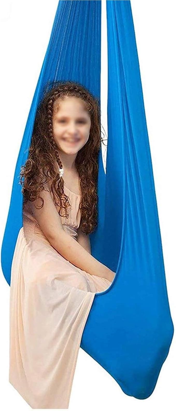 Elastic Therapy Swing Sensory Hammock for Child Kids Adult Autism ADHD and Aspergers Outdoor Indoor Up to 200kg (Color : Blue, Size : 150 x 280 cm)
