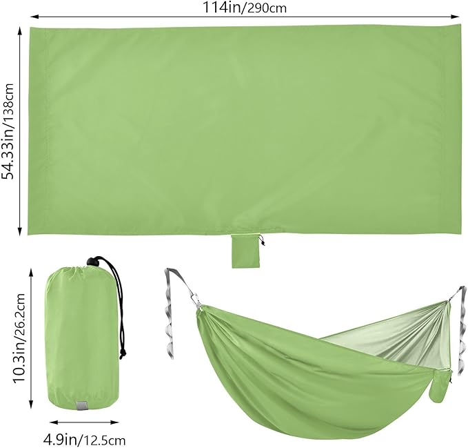 Grass Green 330lb Capacity Camping Hammocks with Portabl Carry Bag Tree Hammock for Indoor Outdoor Patio hamacas para adultos
