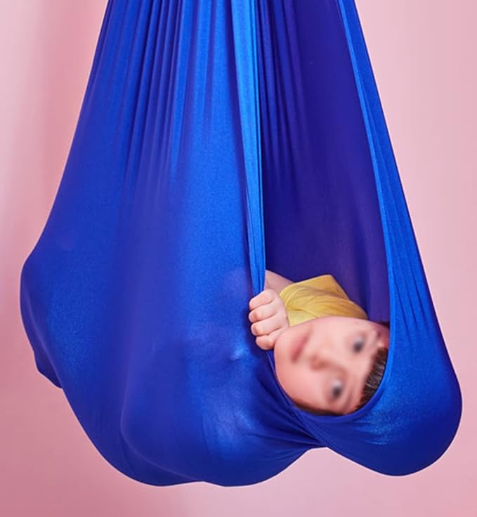 Indoor Swing, Therapy Swing Snuggle Cuddle Hammock With Special Needs For Kids And Adults Sensory Disorders, ADHD, Autism, Anxiety, Sensory Integration ( Color : Blue , Size : 150*280CM/59*110in )