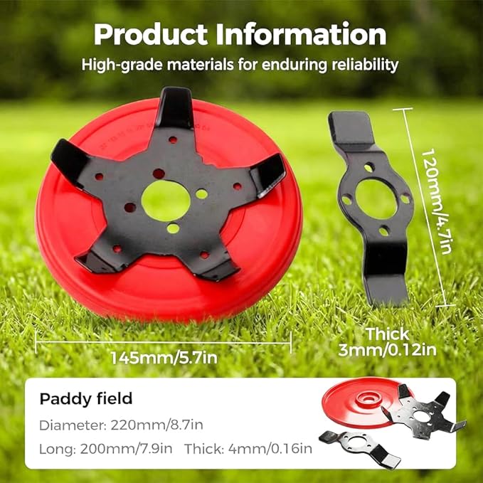 Universal Weeding Disk, Upgraded Dual-Use Weeder Plate for Weed Trimmer, Multifunctional Brush Cutter Blade for Lawn Mower Head, Grass Cutting Weed Blade (1PCS)