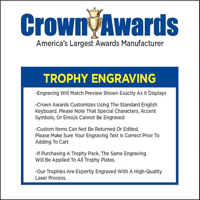 Crown Awards Lawn Mower Racing Trophies, 5 1/2" Starbeam Lawn Mower Racing Trophy, Engraving Included