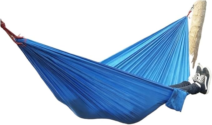 270x140cm Parachute Canopy Hammock Ultra Light Made with Ripstop Nylon for Camping and Travelling Double-Person(Blue)