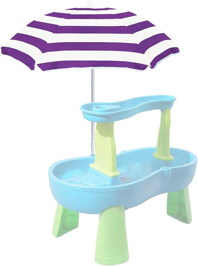 Beach Umbrella for Kids Water Table & Picnic Table Shade, Heavy-Duty Children's Portable Outdoor Umbrella, 47 Inch UV Protection for Sand Play, Camping, Garden and Beach Purple