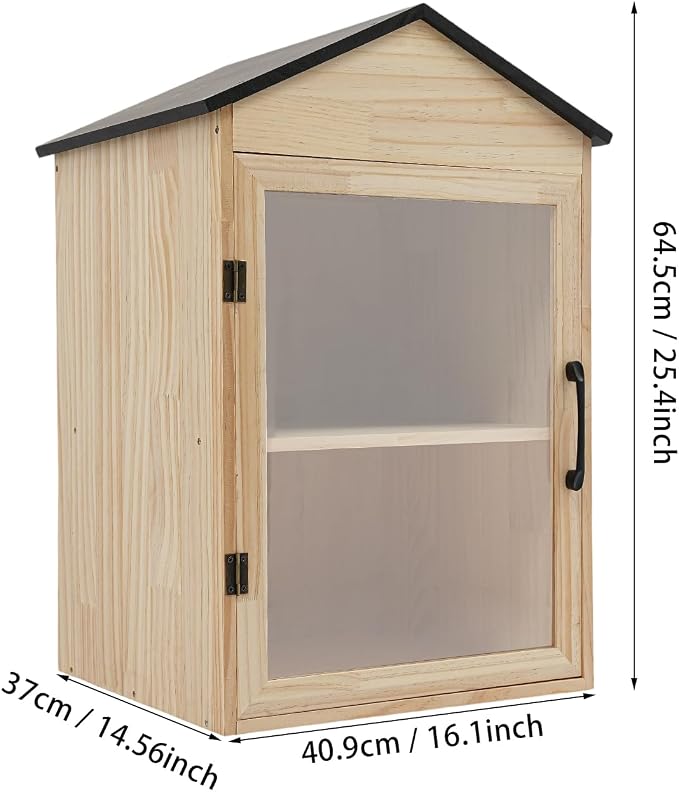 Outdoor Library Book Box,2 Tiers 25”×16”Literature Exchange Cabinet with Metal Hinges and Practical Handle,Wooden Book Cabinet with Clear Acrylic Window for Home Schools Front Yard