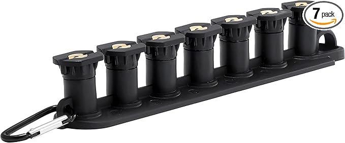 Tool Daily Pressure Washer Tips, 65 Degree Black Power Washer Soap Nozzles 7 Pack with Nozzle Holder, 1/4 Inch Quick Connect, 4000 PSI