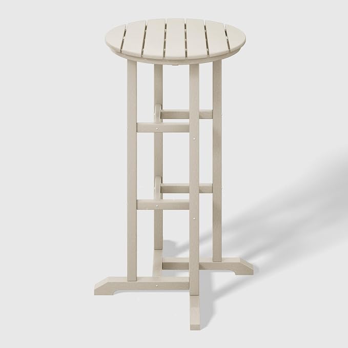 WestinTrends Malibu 42" Counter Height Round Outdoor Patio Bistro Bar Table, Sand