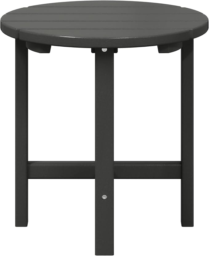 WestinTrends Dylan Adirondack Round Outdoor Side Table, Gray