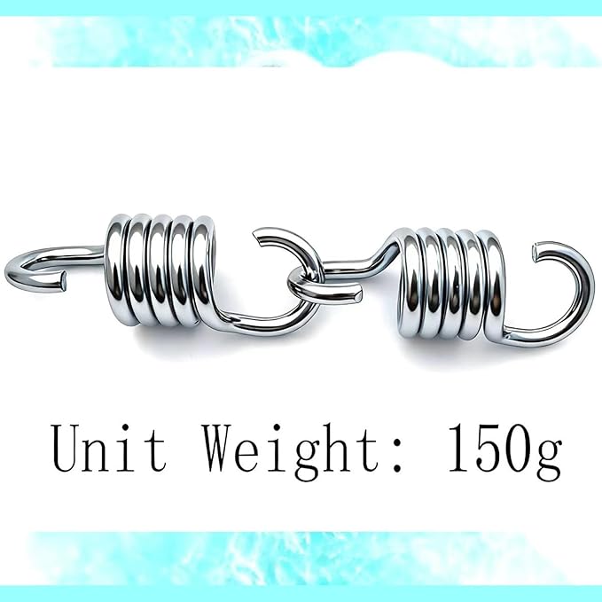 Markeny 2PCS Hammock Spring，Markeny Hardened Galvanized Steel Extension Spring Coil 600lb Support for Hanging Hammock Chairs