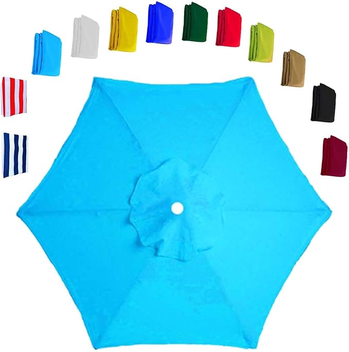Patio 10FT Umbrella Replacement Canopy Garden Sun Umbrella Replacement Cloth With 6 Ribs/8 Ribs For Outdoor Backyard Pool Umbrellas Cantilever Parasols Replacement Covers