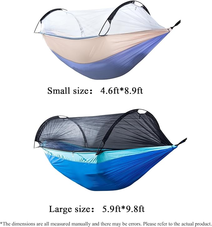 Hammock, Double Hammock, Outdoor Swing Cradle, Portable Hammock, Camping Beach Hammock(Blue,70.8in*117.6in)