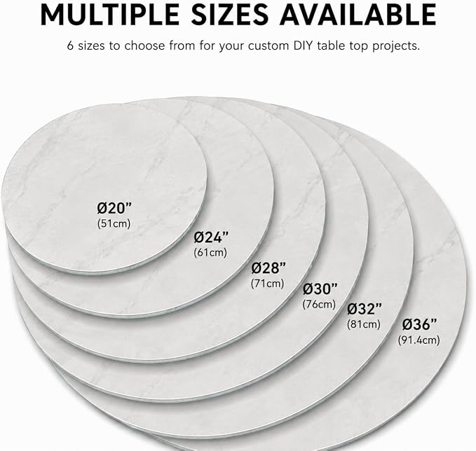 30" Round Tempered Glass Table Top, 5/16" (8mm) Thick, Marble Pattern Replacement, Heavy-Duty, Heat & Scratch Resistant for Coffee, Dining & Patio Tables, Gray