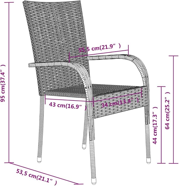 3 Piece Patio Dining Set Black Outdoor Bistro Table and Chairs for Garden Balcony Porch Deck with Glass Top PE Rattan and Steel Frame
