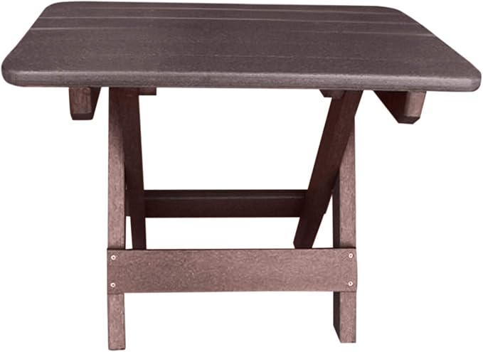 Phat Tommy Folding Outdoor Patio Side Table - Poly Adirondack Side Table - All Weather Side Table for Your Patio, Deck, or Balcony (Brown)