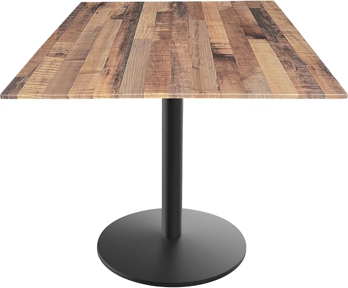 Holland Bar Stool Co. 30" Tall OD214 Indoor/Outdoor All-Season Black Wrinkle Table with 32" x 32" Square Rustic EuroSlim Top