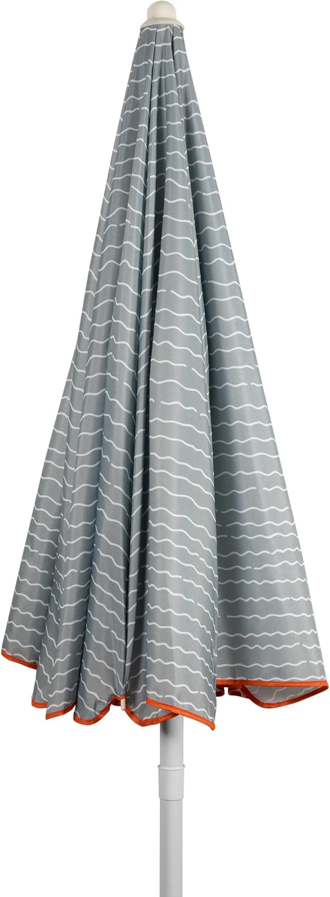 PICNIC TIME 5.5 Ft Portable Beach Umbrella, Lightweight UV Protection Sunshade with Tilt Pole & Carry Bag, Outdoor Canopy Umbrella for Beach, Sand, Pool, Patio, Camping, Travel, or Backyard Shade, (Wave Break Gray Pattern)