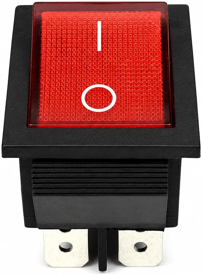 Direct Replacement 6 Pin On Off Black Switch Rocker for Predator 1800W 4000W 4375W 6500W for Champion 3500/4000W Open Frame Inverter Generator for Generac 0H3375028 Manual Recoil Start