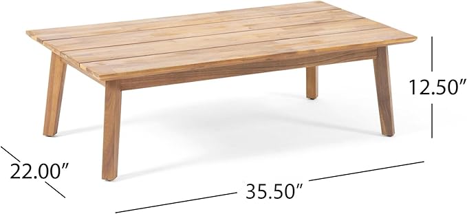 Merax 5pcs Outdoor Acacia Wood Conversation Set with 2 Chais,Loveseat,3-Seater Sofa and Coffe Table,with Cushions for Patio,Garden