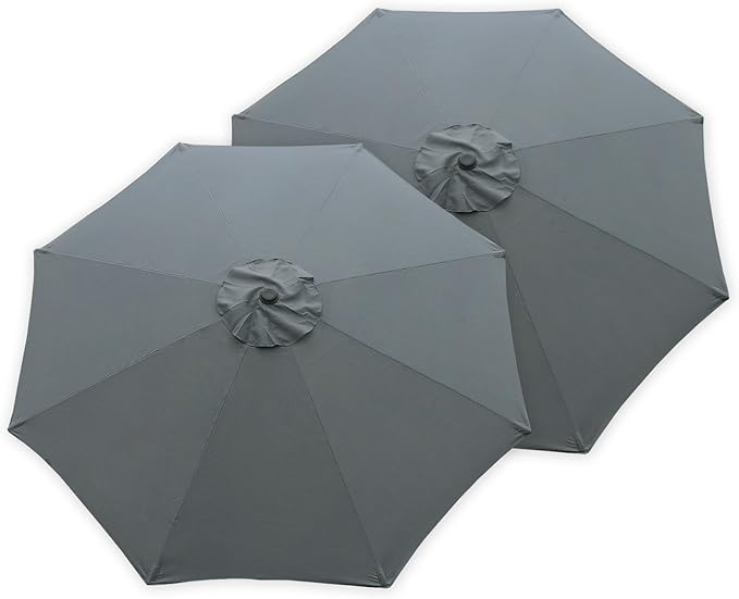 Goodgoods 9ft Patio Umbrella Replacement Canopy Market Umbrella Top Outdoor Umbrella Canopy (2pcs/package)