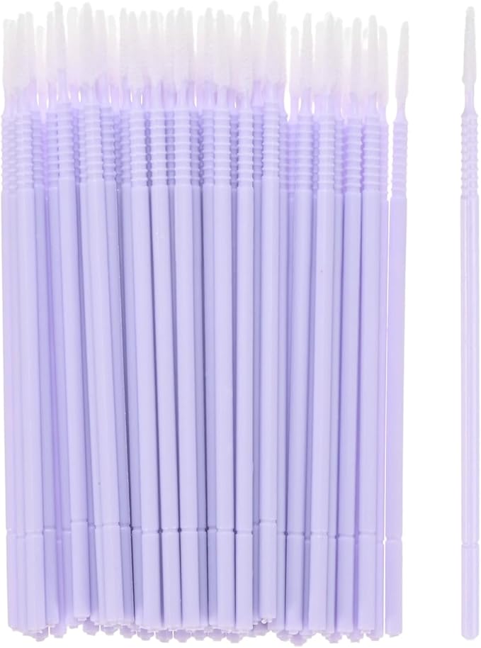 M METERXITY 100-Pack Pollinator Brush, 0.08inch/2mm Plastic Vegetable Pollinator Pen Manual Pollination Tool for Gardening/Greenhouse/Hydroponic Plants/Flower [Purple]