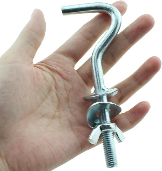 TAODAN 2PCS Heavy Duty Replacement Hook Hammock Accessory Metal Hook Galvanised Iron Hammock Hook Suitable for Indoor and Outdoor Hammocks
