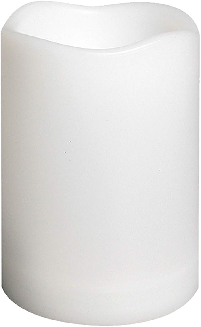 Waterproof Outdoor Flameless Pillar Candle with Timer Battery Operated Electric LED Candle Set for Gift Home Décor Party Wedding Supplies Garden Halloween Christmas Decoration, 1 Pack, 3” x 4”