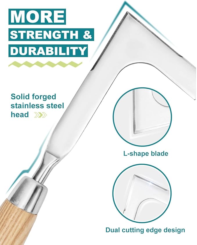 Crack Weeder Crevice Weeding Tool for in Between Pavers Weed Removal Tool for Sidewalk Deck Paver Crack Weed Remover Cleaning Tool for Weeding Between Pavers Hand Weed Removal Hook