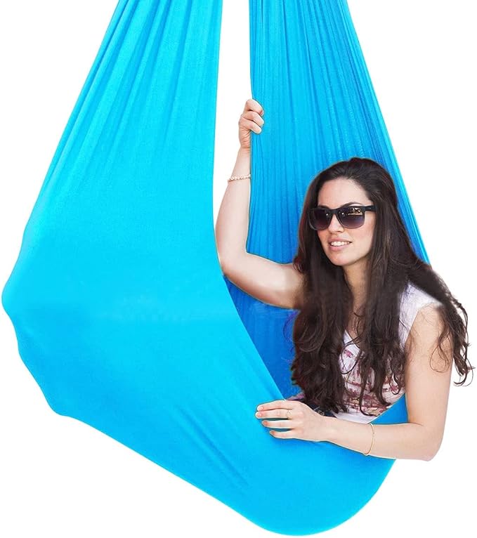 Sensory Swing for Adults Therapy Swing for Kids Indoor Outdoor Calming Snuggle Hammock Durable Fabric Swing for Autism ADHD Aspergers and Sensory Integration