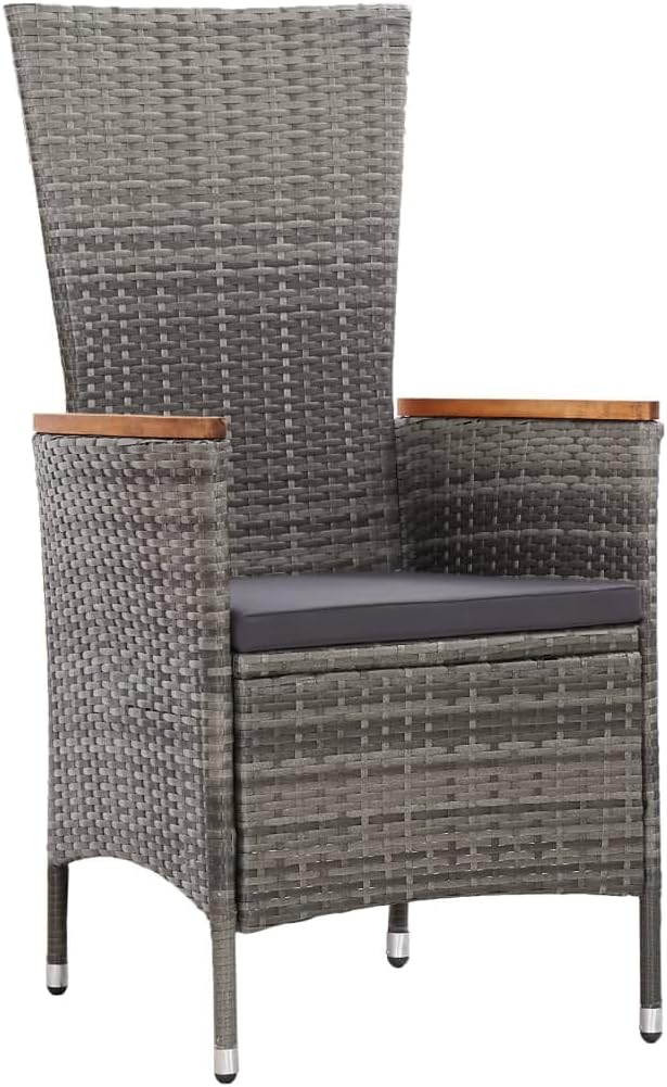 9 Piece Patio Dining Set with Cushions, Porch Furniture Set Sectional Sofa Outdoor Sofa Sets Patio Conversation Set for Piazza Poolside Garden Negotiation Area Poly Rattan Gray