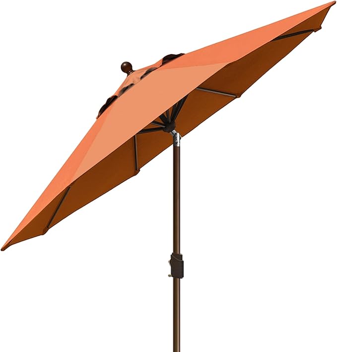 EliteShade USA 10-Year-Non-Fading 9Ft Market Patio Umbrella, UPF 50+ UV Protection Performance Sun Umbrella, Heavy Duty Commercial Grade Outdoor Table Umbrella with Crank & Tilt, Windproof Vented Top for Garden, Pool, Deck and Outdoor Playsets, Rust