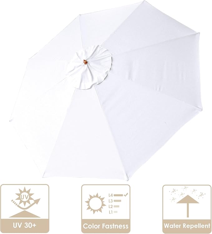 Yescom Patio Umbrella Replacement Outdoor Canopy Beach Backyard Market Table Top Cover
