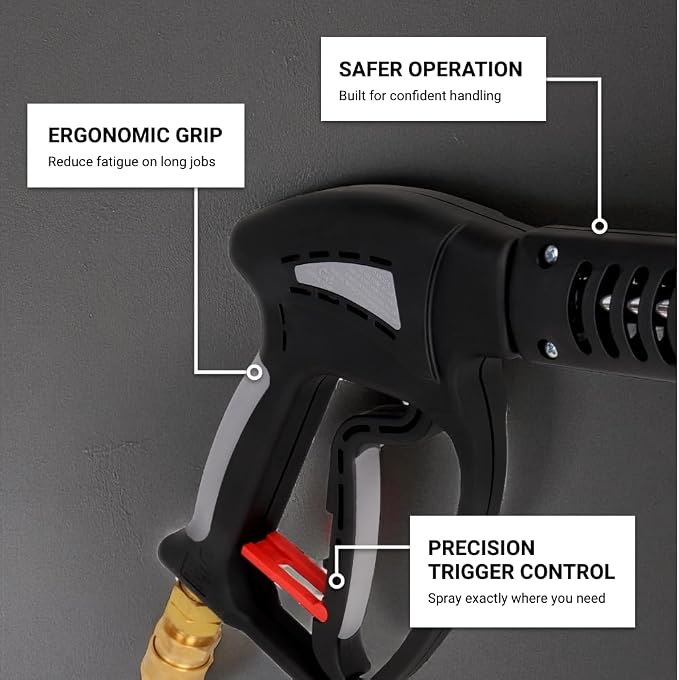 5,000 PSI Hot Water Pressure Washer Gun w/Vented Lance