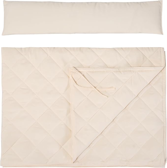 ANOW Double Hammock Pad and Hammock Pillow Set, Portable Polyester Hammock Pad, Cream