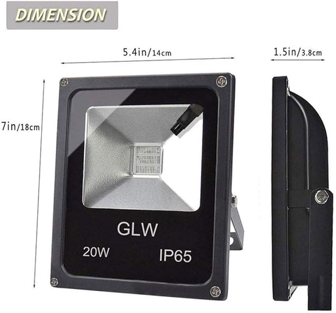 20W RGB LED Flood Lights Color Changing Floodlight with Remote Control IP65 Waterproof Outdoor Landscape Lighting 16 Colors 4 Mode Dimmable Wall Washer Light for Garden,Yard and More(4 Pack)