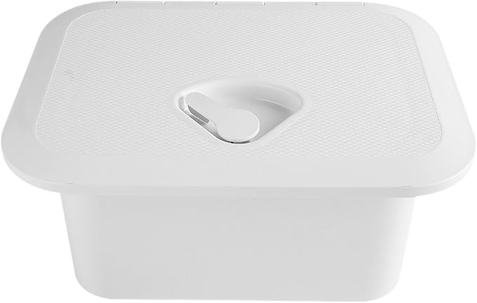 Marine Deck Storage Box Organizer Lockable Boat Accessory for Yacht White Embedded Boat Hatch Cover Fishing Tackle Box