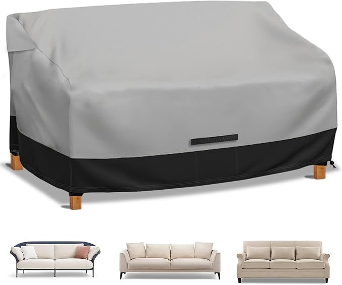 Shield Your Set With 600D Garden Furniture Covers, Keep Seating Fresh With Patio Furniture Covers Waterproof, Protect In Style Using Durable outdoor sofa cover, Size 54"Wx37"Dx35"H