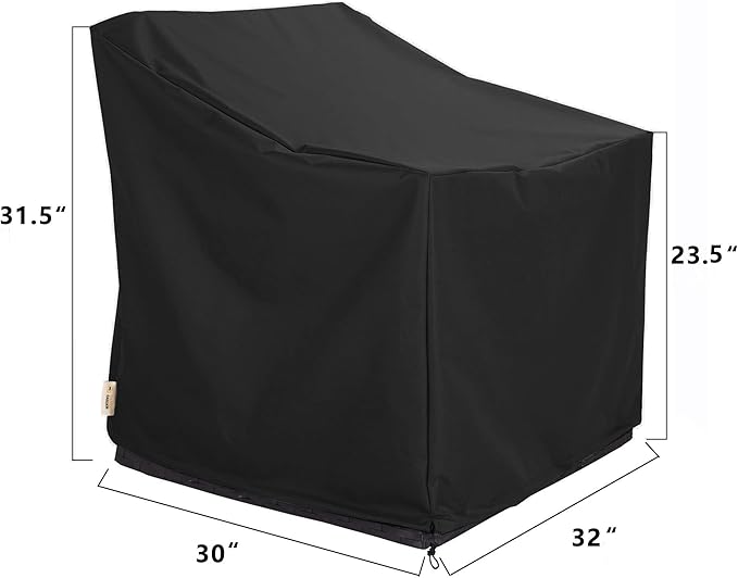 Patio Furniture Covers,Outdoor Furniture Cover Waterproof,Patio Furniture Set Covers for 4 Piece Outdoor Conversation Set,Patio Covers Set (Black)