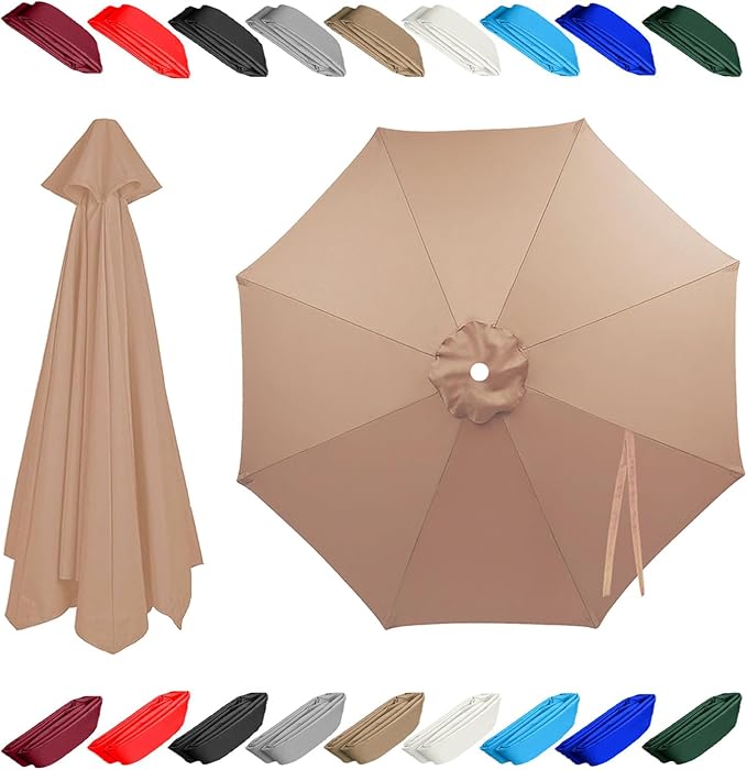11.5ft 13 ft 8 rib umbrella replacement canopy patio umbrella fabric replacement Outdoor Umbrella Polyester Top
