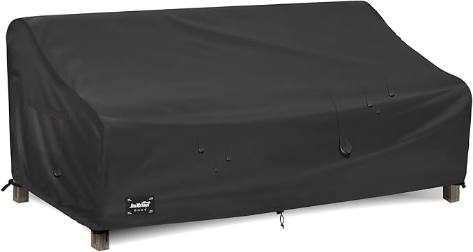 3-Seater Outdoor Couch Cover, 93Wx40Dx35H inches Outdoor Furniture Covers Waterproof,100% Waterproof Heavy Duty Patio Furniture Covers,Black Minimalism Style Outdoor Sofa Cover