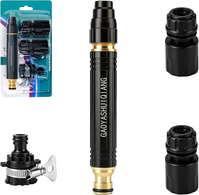 2026 Upgraded High Pressure Water Cannon, Leak-Proof Powerful Water Gun Sprayer, 3 Adjustable Gear Modes, Universal Pacifier Interface for Car Washing, Plant Watering, Home Cleaning