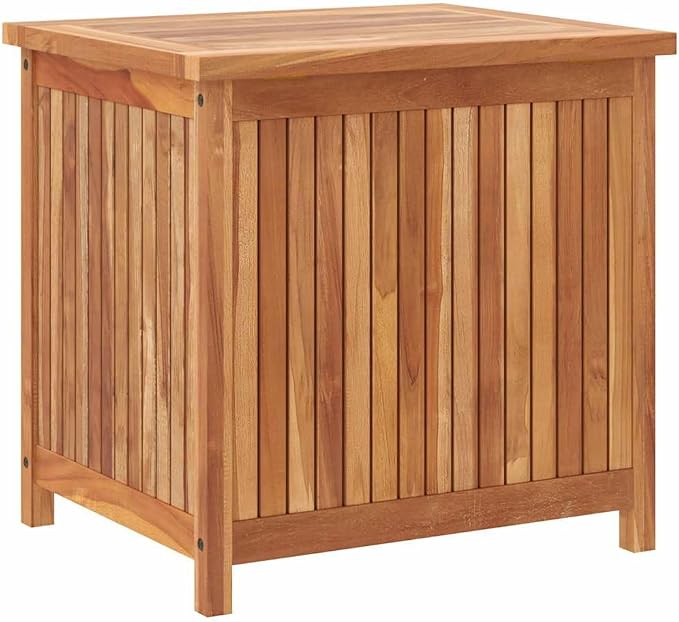 Acacia Wood Deck Box, Garden Backyard Storage Box, Patio Storage Container for Balconies, Gardens, Ggarages, 23.6"x19.7"x22.8", 23.6"x19.7"x22.8",-333