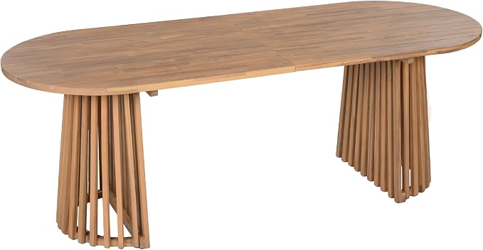 Christopher Knight Home Ambes 5 Piece Acacia Wood Outdoor Dining Set for 4, Patio Dining Table and Chair Set with Curved Rattan Backrest & Cushions, Outdoor Dining Table Set, Beige+Grey Ash+Brown