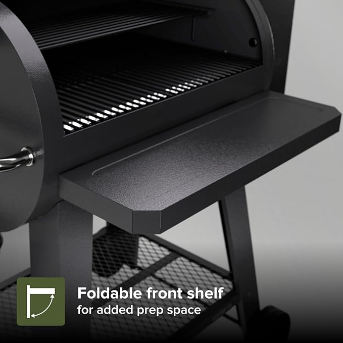 Oakford 715 Wood Pellet Grill with 715 SQ In Cooking Area, Steel Wire Grates, I-Site View Indicator, Heavy Duty Pellet Smoker Grill with Bluetooth Connectivity - 910-0508