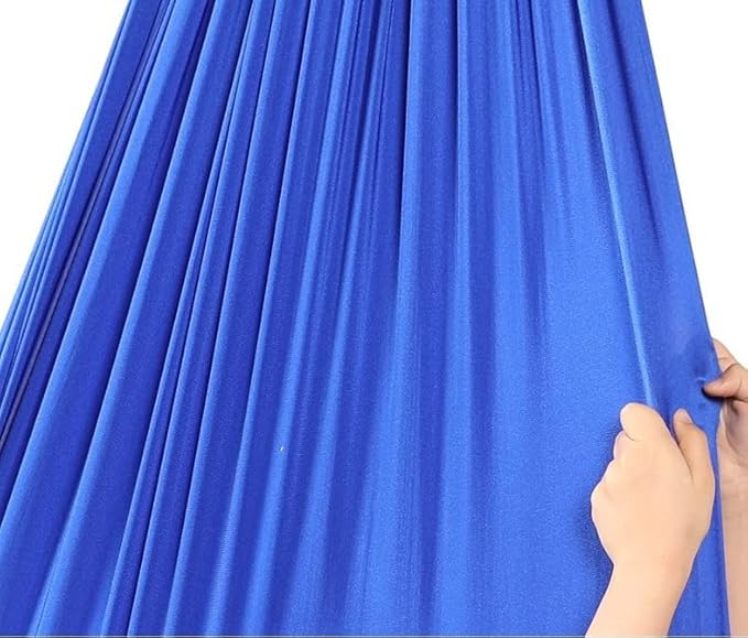 Sensory Swing, Therapy Compression Cuddle Adjustable Hammock for Sensory Processing, Indoor & Outdoor Snuggle Use - Ideal for Special Needs Sensory Integration (Hardware Kit Included) Blue