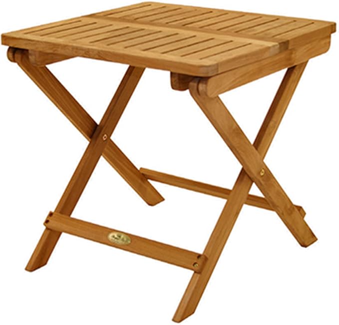 Royal Teak Collection PCTB Folding Picnic Table, Outdoor Side Table, Foldable Patio Tables, Wooden Side Tables for Garden, Deck, Balcony, and Outdoor Living Spaces