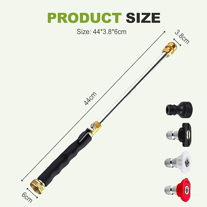 2026 New Power Washer for Garden Hose with 3 high-Pressure nozzles, Pressure Washer, High Pressure Water for Patio Garden Outdoor Cleaning (1 Set)