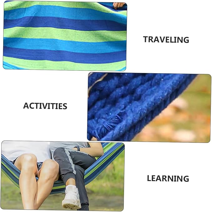 Milisten Outdoor Hammock Chair Hanging Swing Bug Net Camping Hiking Thicken Canvas
