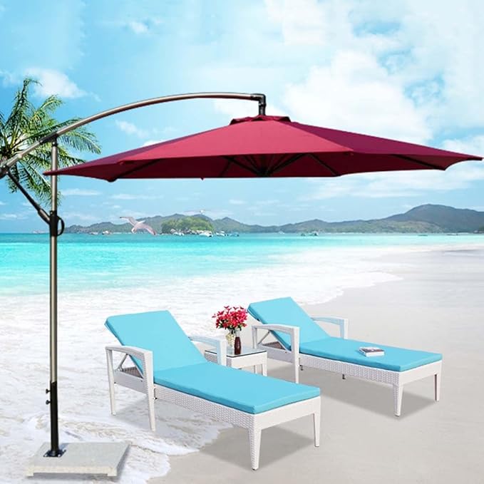 Patio 10FT Umbrella Replacement Canopy Garden Sun Umbrella Replacement Cloth With 6 Ribs/8 Ribs For Outdoor Backyard Pool Umbrellas Cantilever Parasols Replacement Covers