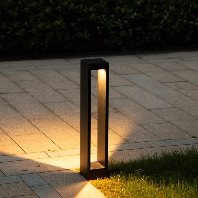 SaeYz IP54 Waterproof Yard Lamps Modern Outdoor Villa Garden Lamps Simplicity Outside Floor Mount Lawn Lights Landscape Porch Patio External LED Path Lights Black H23.64in,Wall Lights